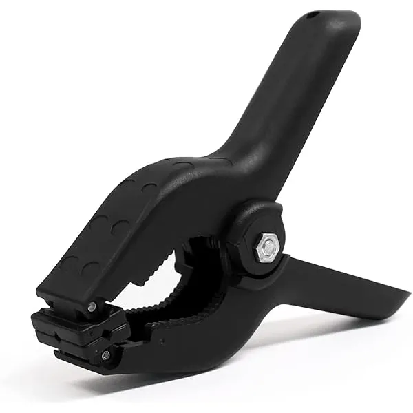 Black Plastic Spring Clamps, 8 Pack