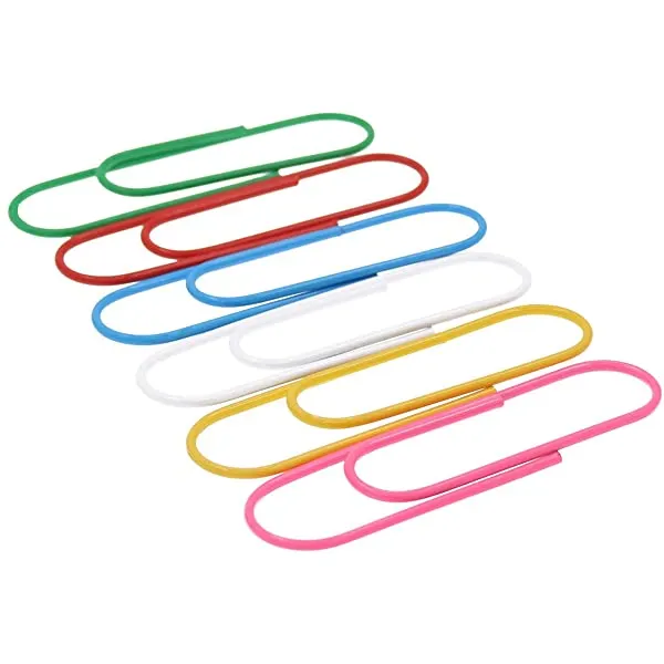 Super Large Paperclips Colored Jumbo - Coideal 30 Pack 4 Inch Mega Paper Clips Holder Vinyl Coated Assorted Color, Multicolored Giant Big Sheet Holder for Files, Office Supply (10 cm)