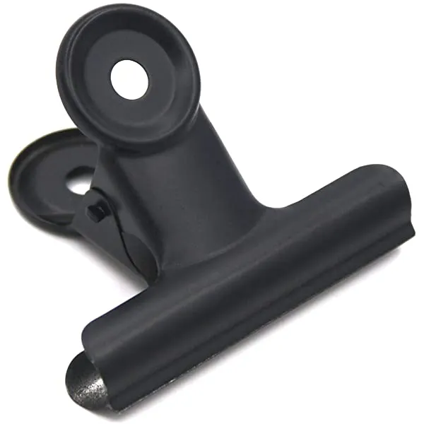 12 Pack Large Black Bull Binder Paper Clips / Metal Hinge C…