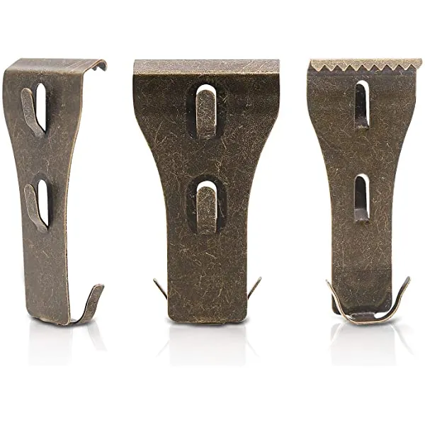 Brick Wall Clips Hooks Fastener - Coideal 12 PCS Metal Brick Hangers Hook Clip for Outdoor Hanging Pictures Lights Wreaths Stockings Garland No Drill, Fit Brick 2 1/5 to 2 1/2 Inch (Bronze) 12 Bronze