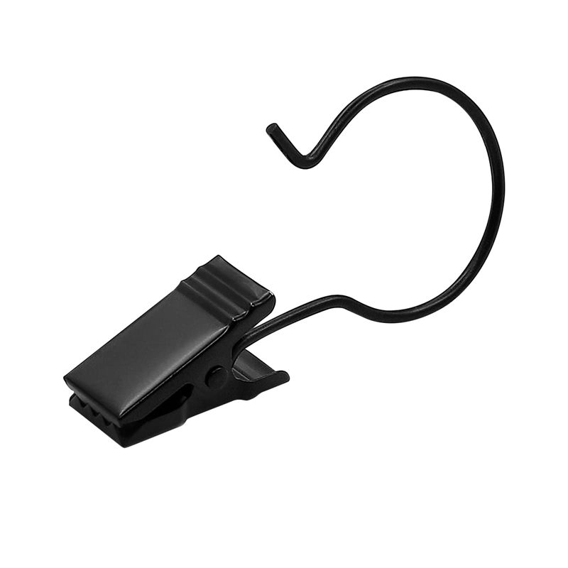 60 Pack Curtain Clips Hooks Black