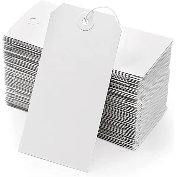 White Blank Shipping Tags with String
