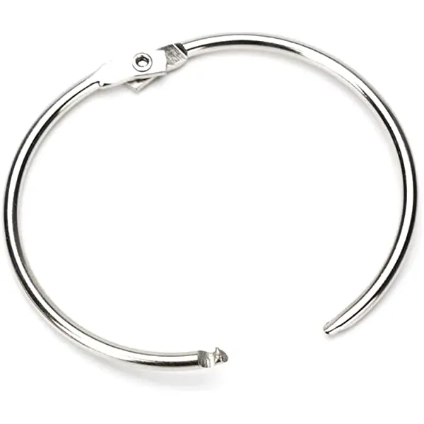 Coideal 2.5 Inch Loose Leaf Binder Rings 20 Pack Large Openable Metal Book Rings, Easy to Open and Close, Silver Circular Shower Curtain Ring Loops for Drape, Bathroom, Office (2 1/2 Inch)
